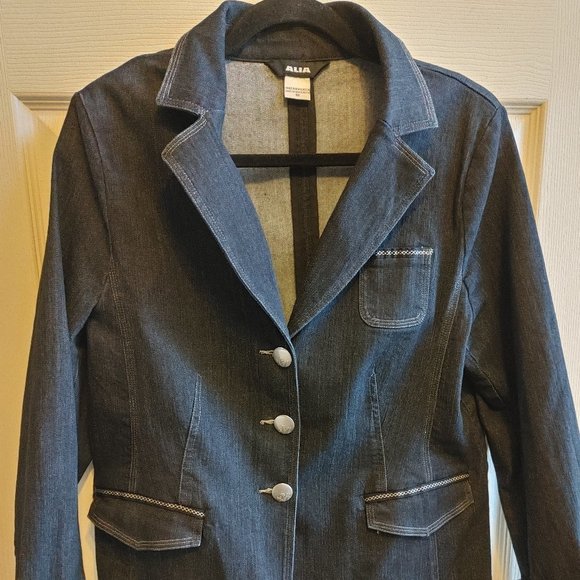 Ladies Alia Dark Wash Denim Jacket Size 10 - Picture 1 of 5